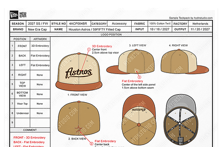 59FIFTY Fitted Cap Design Tech Pack