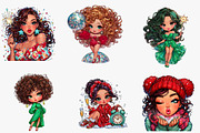 New Year Cute Girl Clipart, an Illustration by CreationArt (Thumbnail 5 of 7)