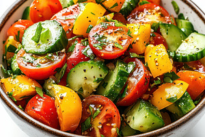 Delicious Fresh mixed vegetable sala, a Food & Drink Photo by Pixeness Studio