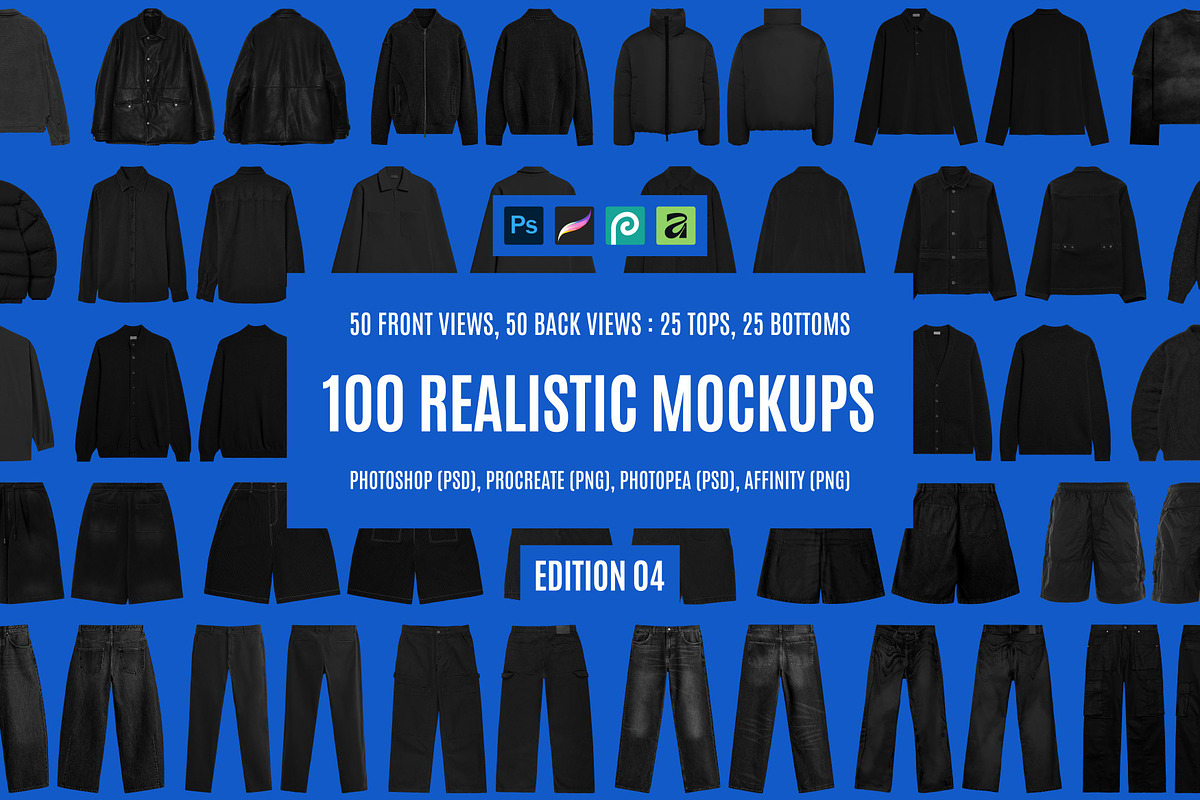 Realistic Streetwear Mockup Bundle, a Hoody Mockup by AtelierDuVow (Photo 1 of 10)