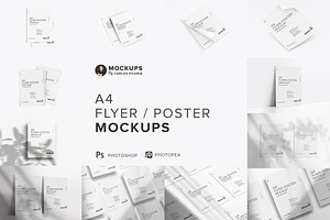 A4 Flyer - Poster Mockups Bundle