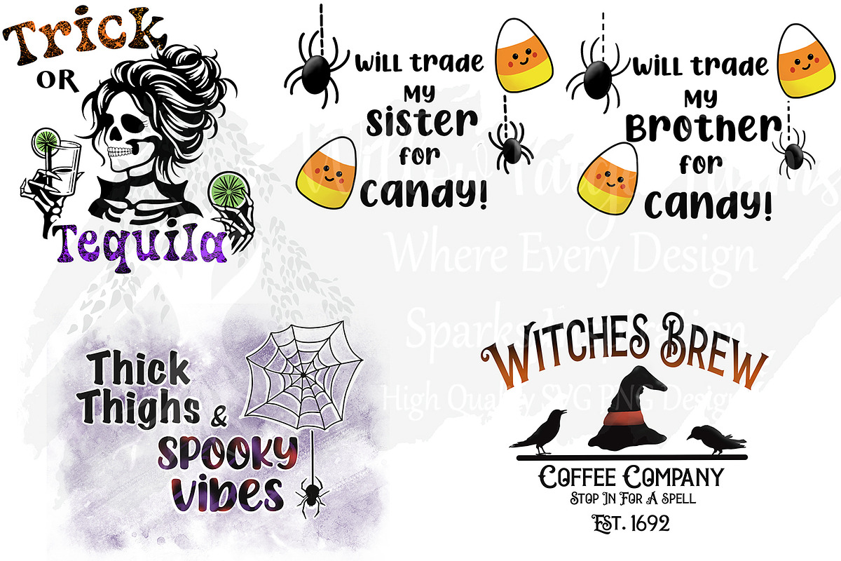 Halloween Bundle 10 HandDrawn Design, a Seasonal Illustration by Willow Paige Farms (Photo 2 of 3)