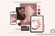 Winter rose-watercolor set, a Decorative Illustration by Collection by VY (Thumbnail 2 of 10)