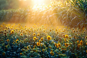 Sun Cultivation Farming Summer Abstr, a Photo by LOGOCREATIVE