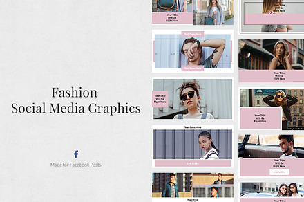 Fashion Facebook Posts, a Social Media Template by Social Corner Graphics