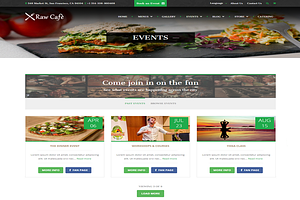 Raw Caf-Bootstrap Theme Restaurant