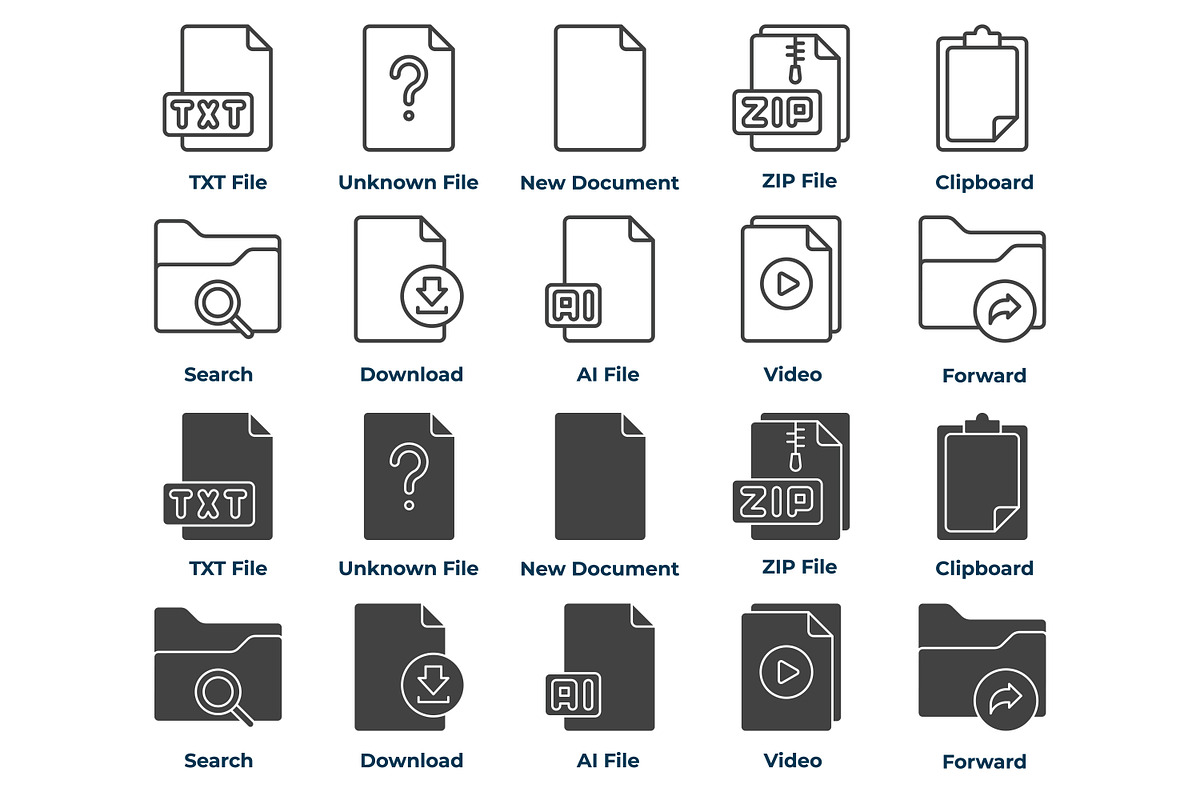 File and Document Icons, an Icon by Tekuni (Photo 6 of 12)