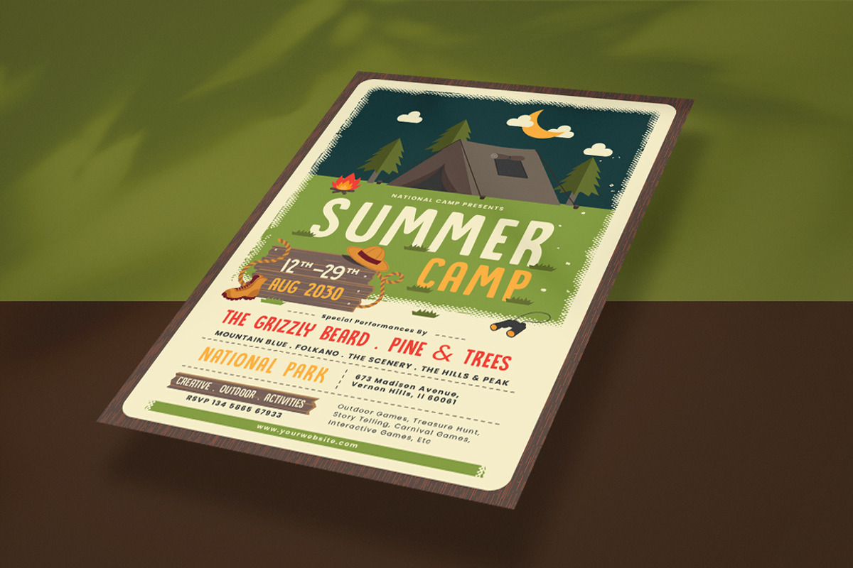 Summer Camp Flyer, a Flyer Template by Totem Design Studio (Photo 3 of 5)