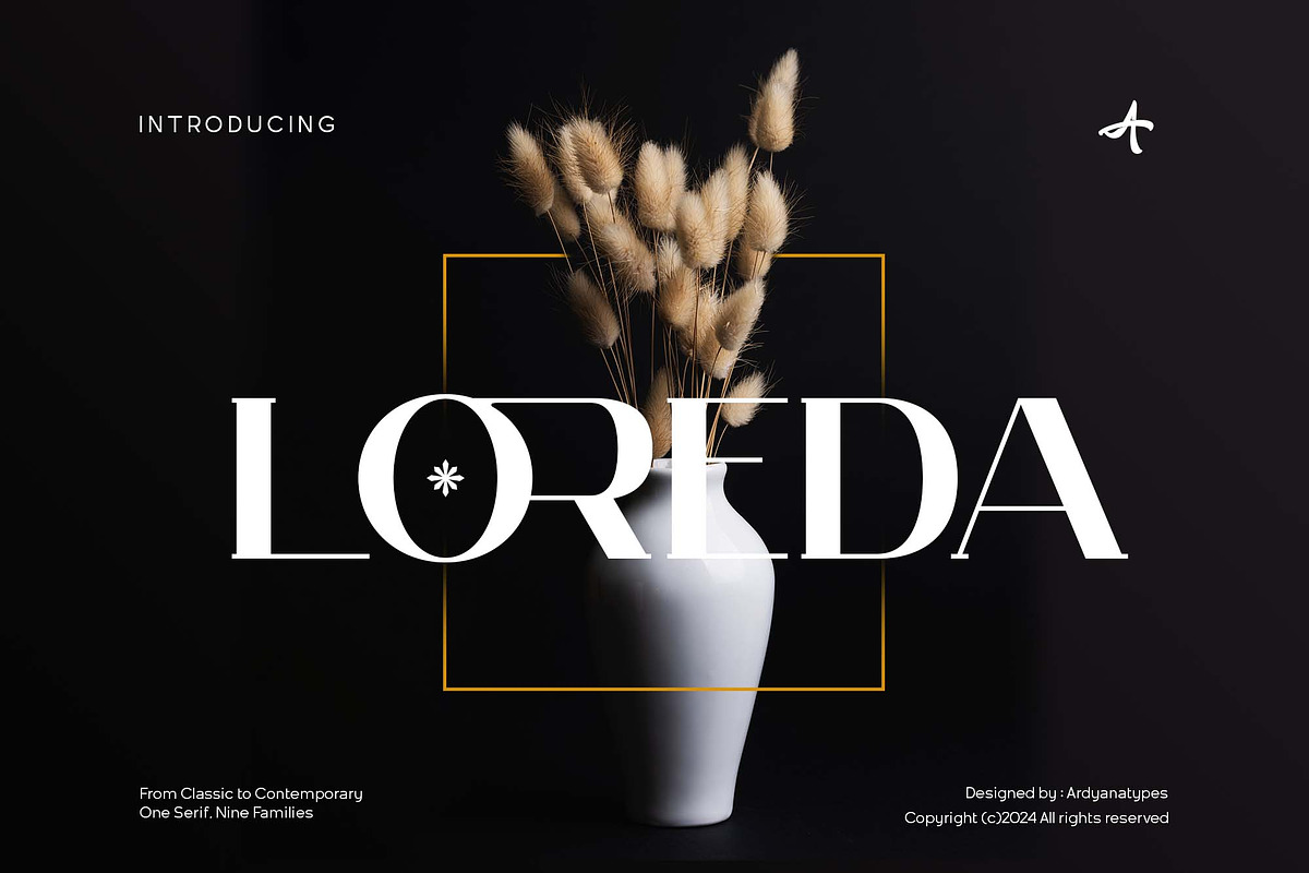 Loreda, a Serif Font by Ardyanatypes (Photo 1 of 12)