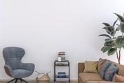 Wall mockup - wallpaper mock up, a Product Mockup by Hunny Badger (Thumbnail 5 of 6)