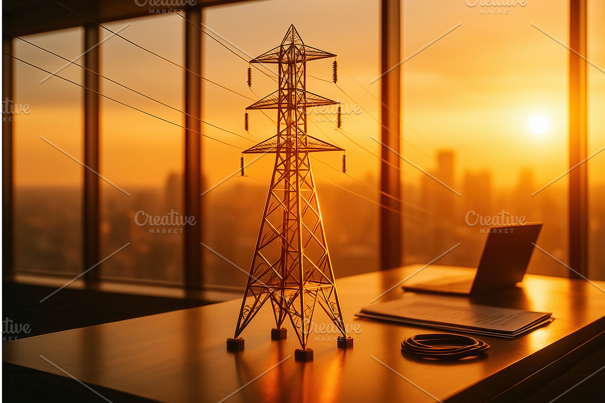 A model of an electricity, an Object Illustration by Sergey Kotenev