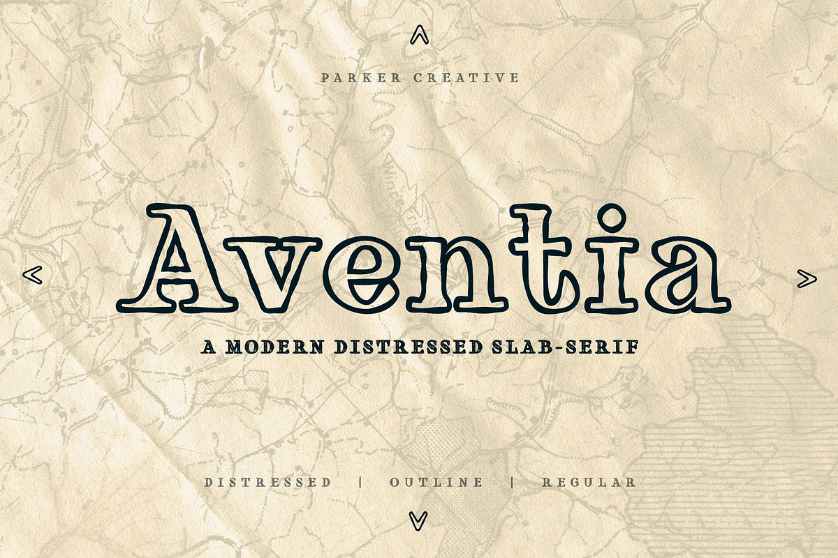 Aventia - Modern Distressed Slab, a Slab Serif Font by Parker Creative (Photo 1 of 5)