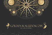 Golden kaleidoscope. Vector graphics, a Decorative Illustration by Chikovnaya (Thumbnail 2 of 14)