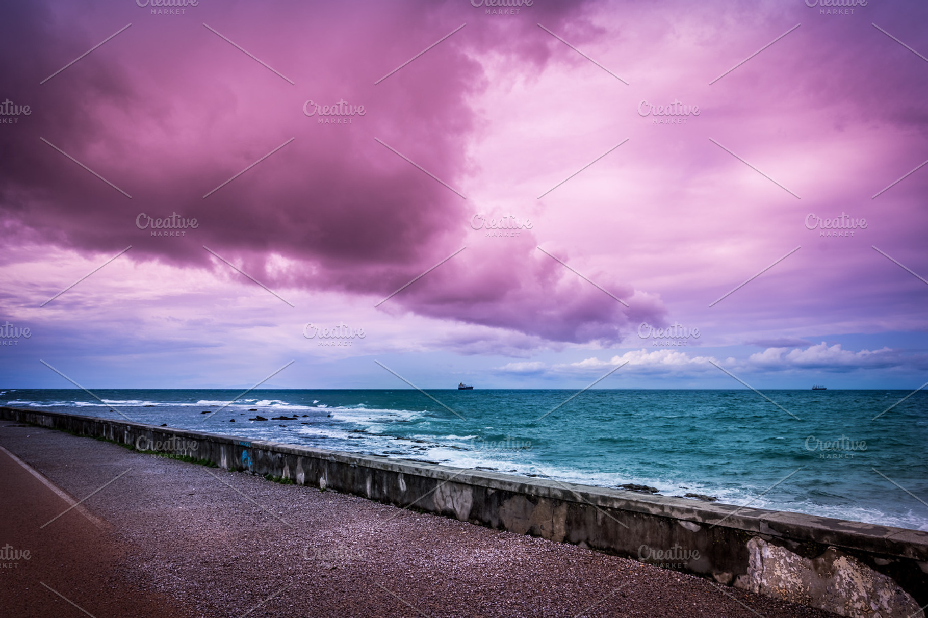 Bad Weather Approacing The Seaside