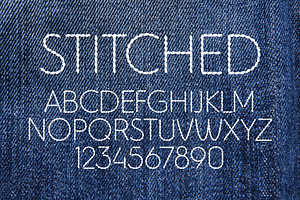 Stitched Line Font