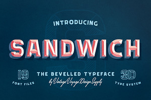 Sandwich -50% Bevelled 3D Type