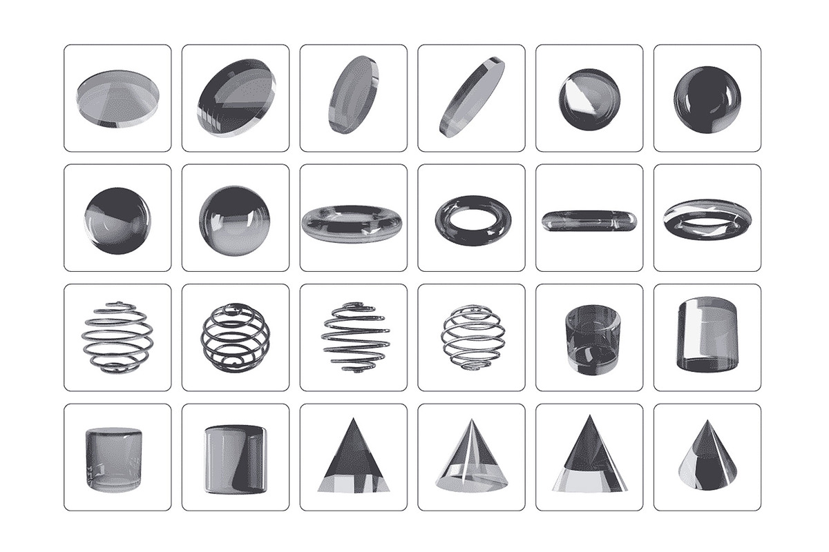 3D Geometric Meta Transparent Shapes, an Icon by neueworld (Photo 4 of 5)
