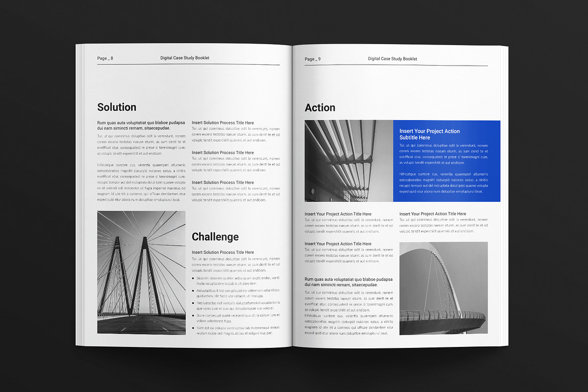 Digital Case Study Booklet Template, a Brochure Template by E-Type (Photo 4 of 7)