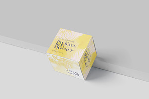 Package Box Mock-Up - Flat Square