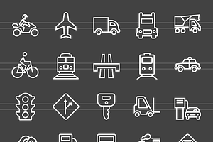 166 City Life Line Inverted Icons