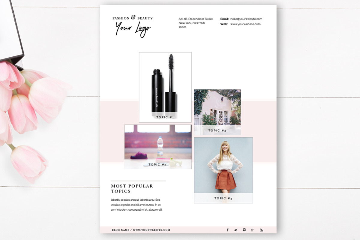 Media Kit Template | 4 Page, a Flyer Template by By Stephanie Design (Photo 3 of 5)