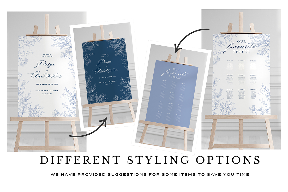 Modern French Toile DIY Wedding Set, a Stationery Template by Belle Measure (Photo 7 of 10)