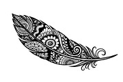Ornamental Feather SVG Bundle, an Illustration by yasushie (Thumbnail 28 of 31)