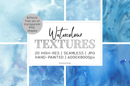 20 Huge Seamless Watercolor Textures