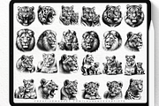 Jungle Animal Procreate Brushes, a Brush Add-On by LaurenceVArtiste (Thumbnail 6 of 7)