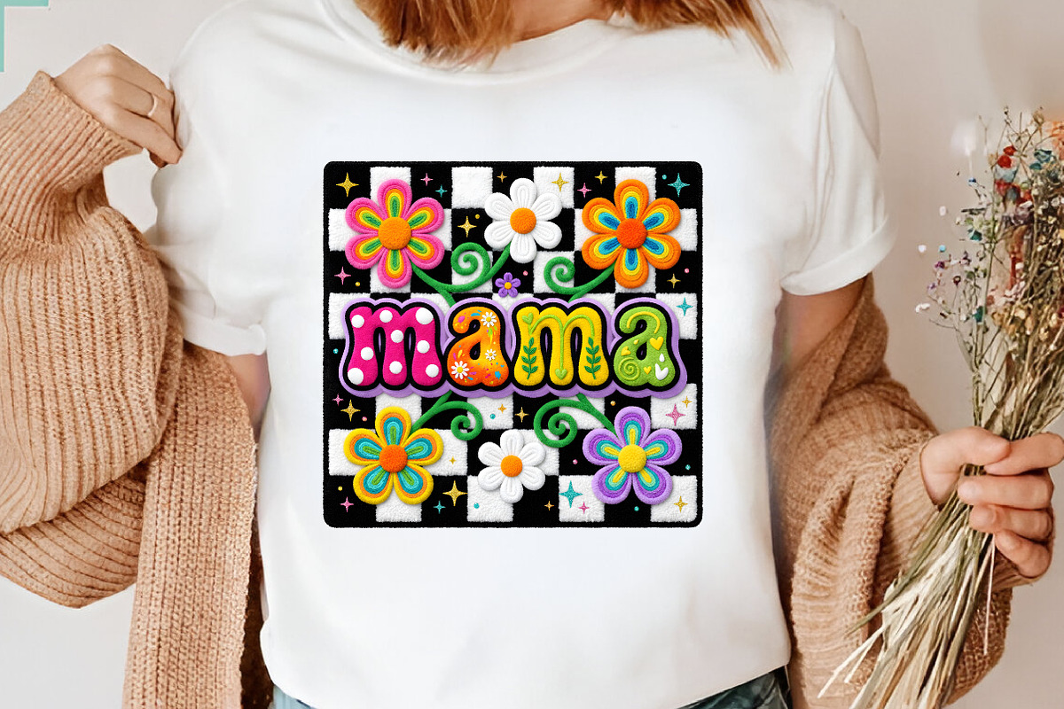 Yarn Floral Mama, Mothers Day Shirt, an Illustration by CreationArt (Photo 4 of 5)
