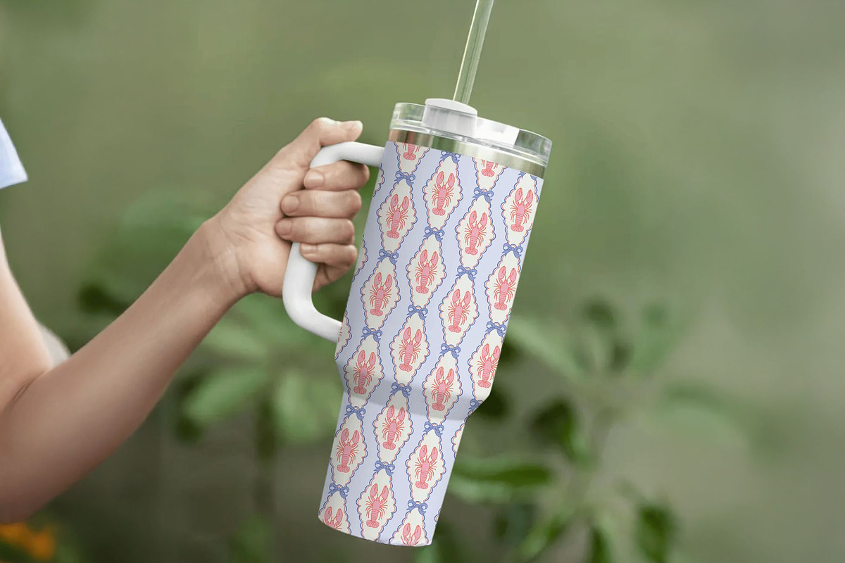 Preppy Lobster Pattern - Pink Blue, a Pattern Graphic by Hello Holly Studio (Photo 5 of 10)