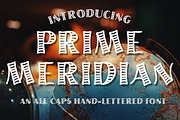 Prime Meridian Hand-Lettered Font, a Handwritten Font by Alexis Gentry (Thumbnail 1 of 7)