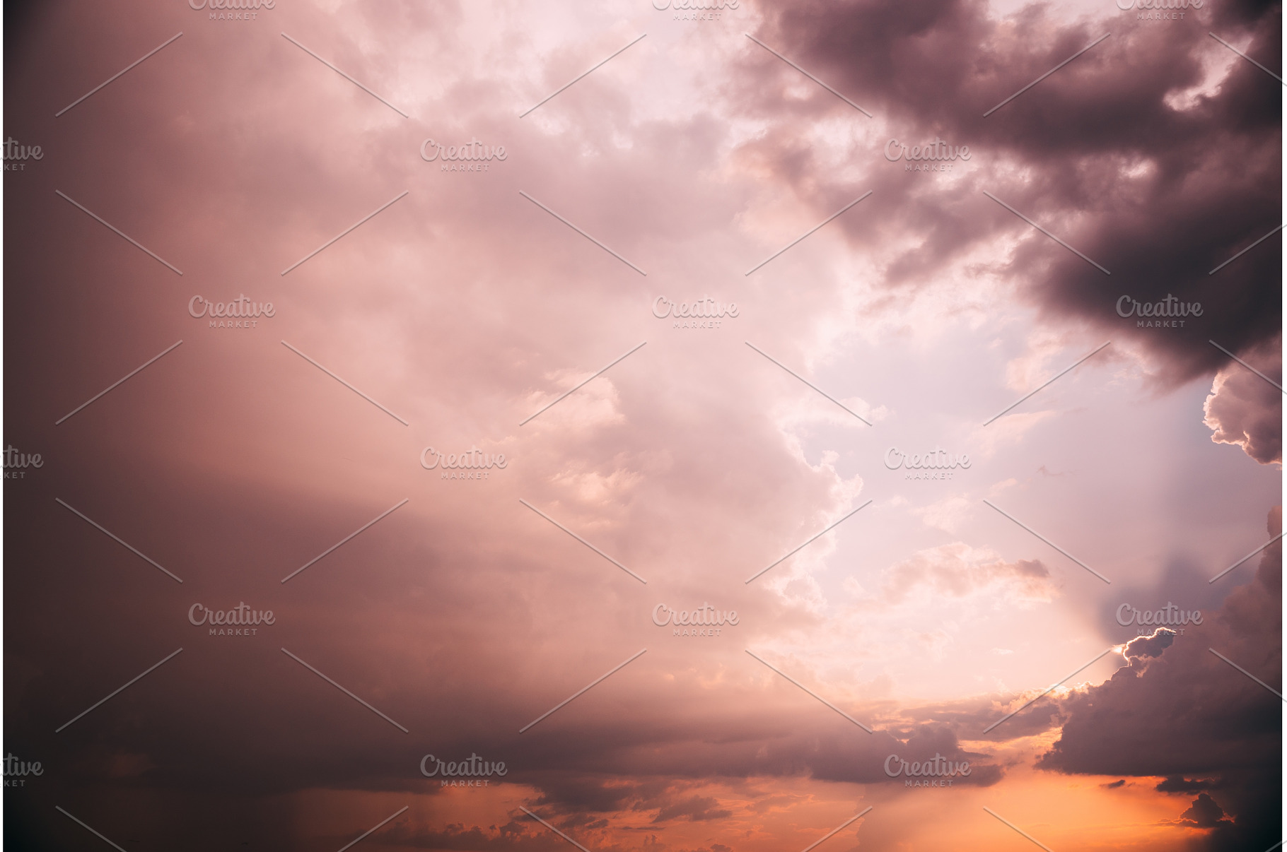 Sunset Copy Space Sunset Cloudy Sky, a Nature Photo by Our Amazing World