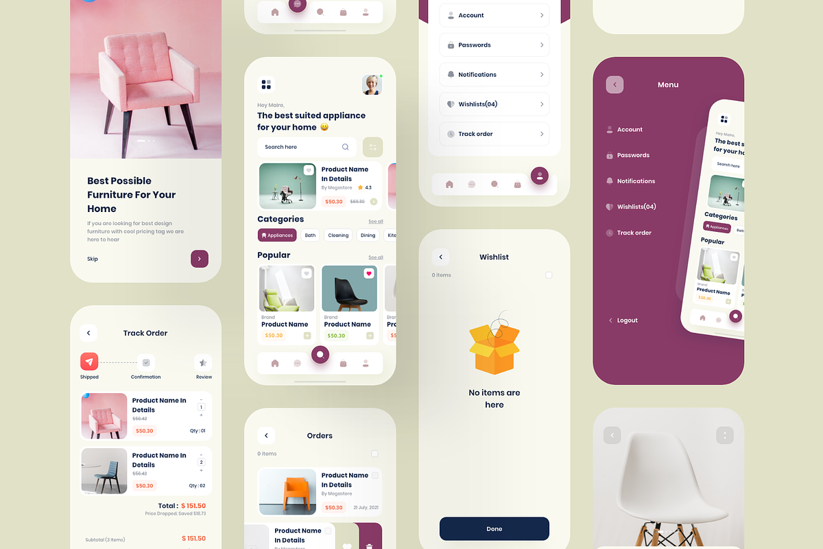 Solid Oak Furniture Adobe xd & Figma, an App Template by Nik Design (Photo 2 of 10)