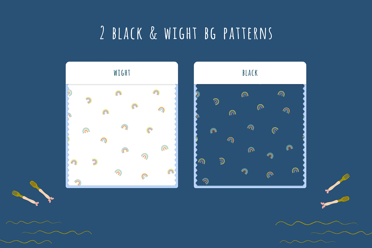 Fox & Rainbow Kid Patterns Set, an Illustration by ApollinariaManko (Photo 2 of 8)