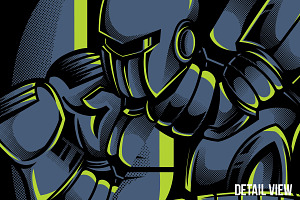 Boxing Robotic Sport Illustration