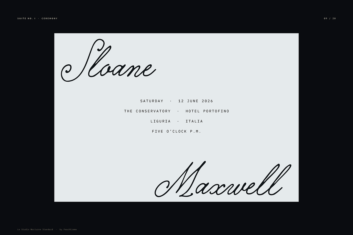 Le Studio Nocturne // Nostalgic Set, a Handwritten Font by PeachCreme (Photo 8 of 17)
