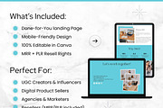 UGC Content Creator Canva Website, a Landing Page Template by Digital Content Mix (Thumbnail 2 of 6)