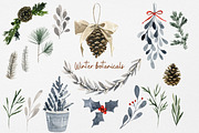 Watercolor clipart - White Christmas, a Seasonal Illustration by Artcard Watercolor (Thumbnail 4 of 16)