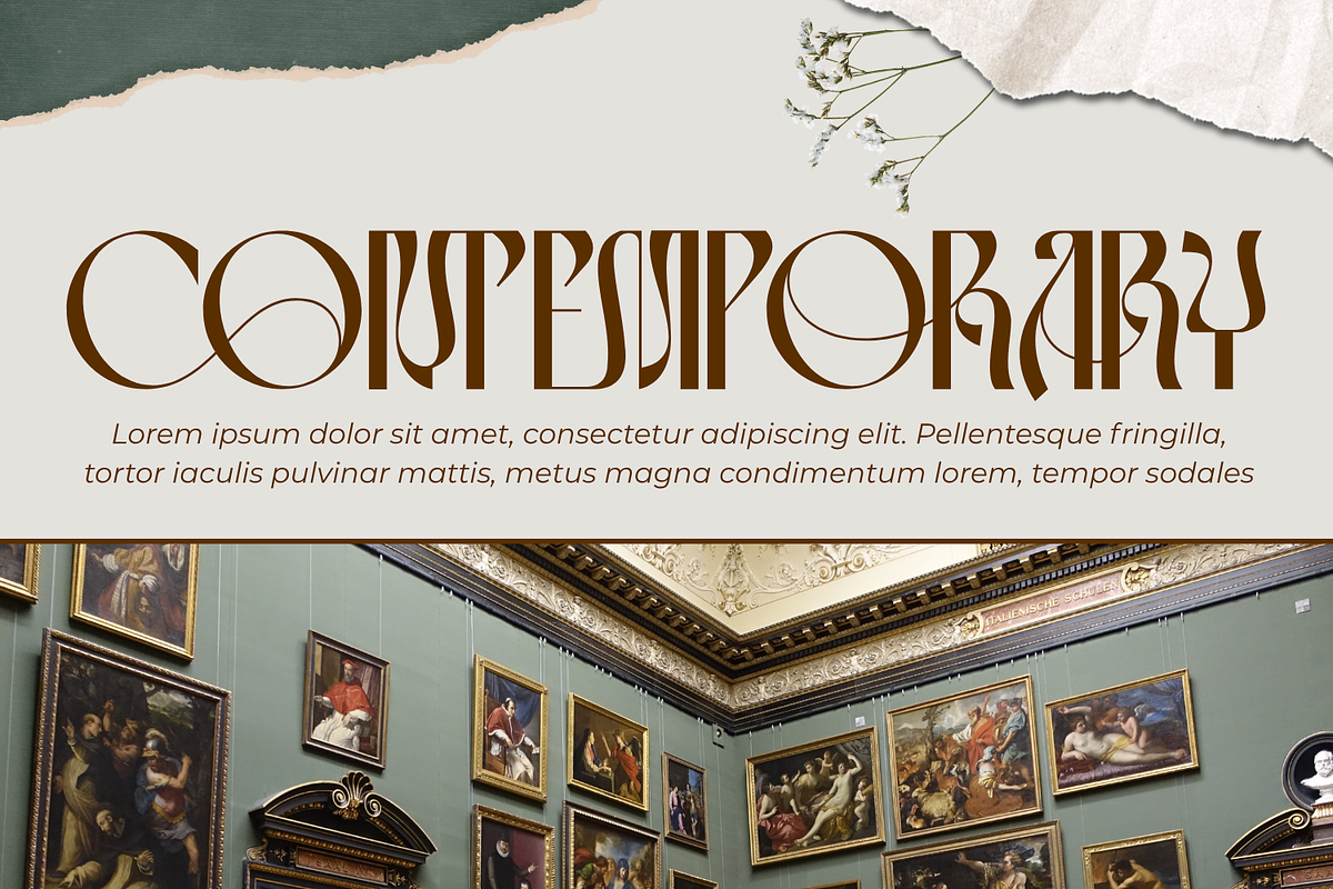 Paintings Galleries Font, a Sans Serif Font by 177Studio (Photo 5 of 8)