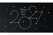 2027 Happy New Year white and golden, a Seasonal Illustration by sceptical cactus (Thumbnail 1 of 3)