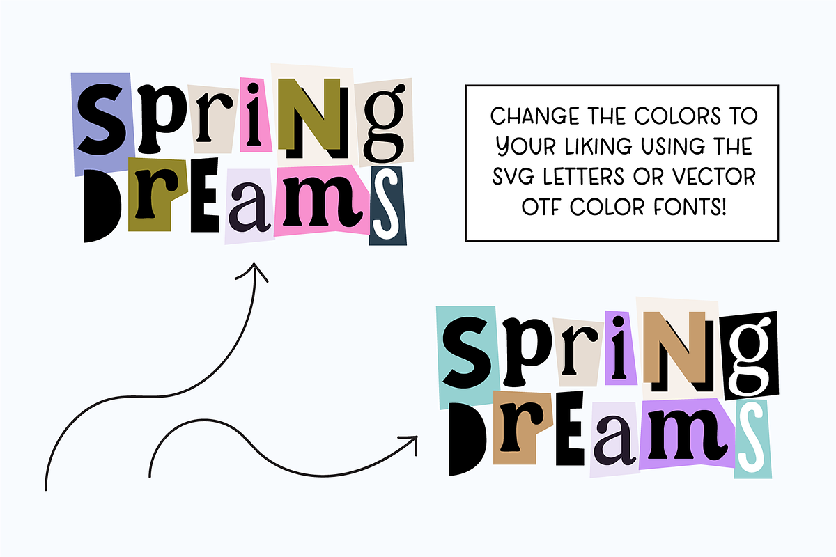 RANSOM CUTOUTS Font and SVG Letters, a Sans Serif Font by Blush Font Co. (Photo 5 of 7)