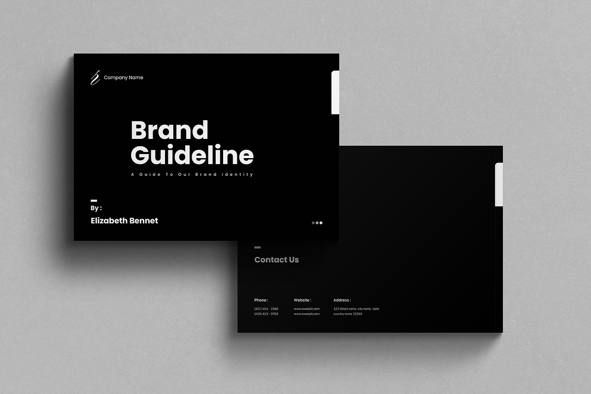 Brand Guideline Template Landscape, a Brochure Template by E-Type (Photo 8 of 8)