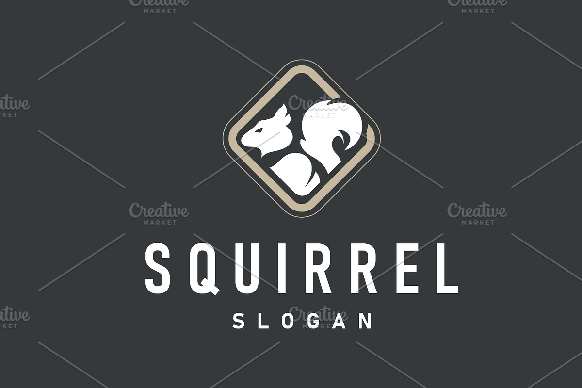 animal squirrel logo minimalist, a Branding & Logo Template by Maylianaw28