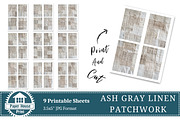 Ash Gray Linen Patchwork Papers, an Illustration by NiiiNArt (Thumbnail 7 of 8)