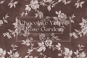 Chocolate Velvet Rose Garden Pattern, a Pattern Graphic by MouseGrey (Thumbnail 1 of 11)