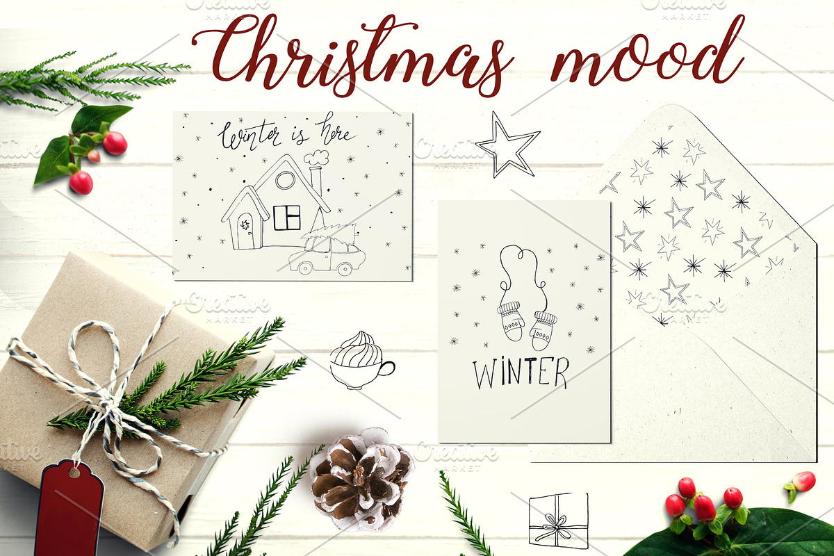 CHRISTMAS MOOD. Design toolkit, an Illustration by SaharaArt (Photo 7 of 7)