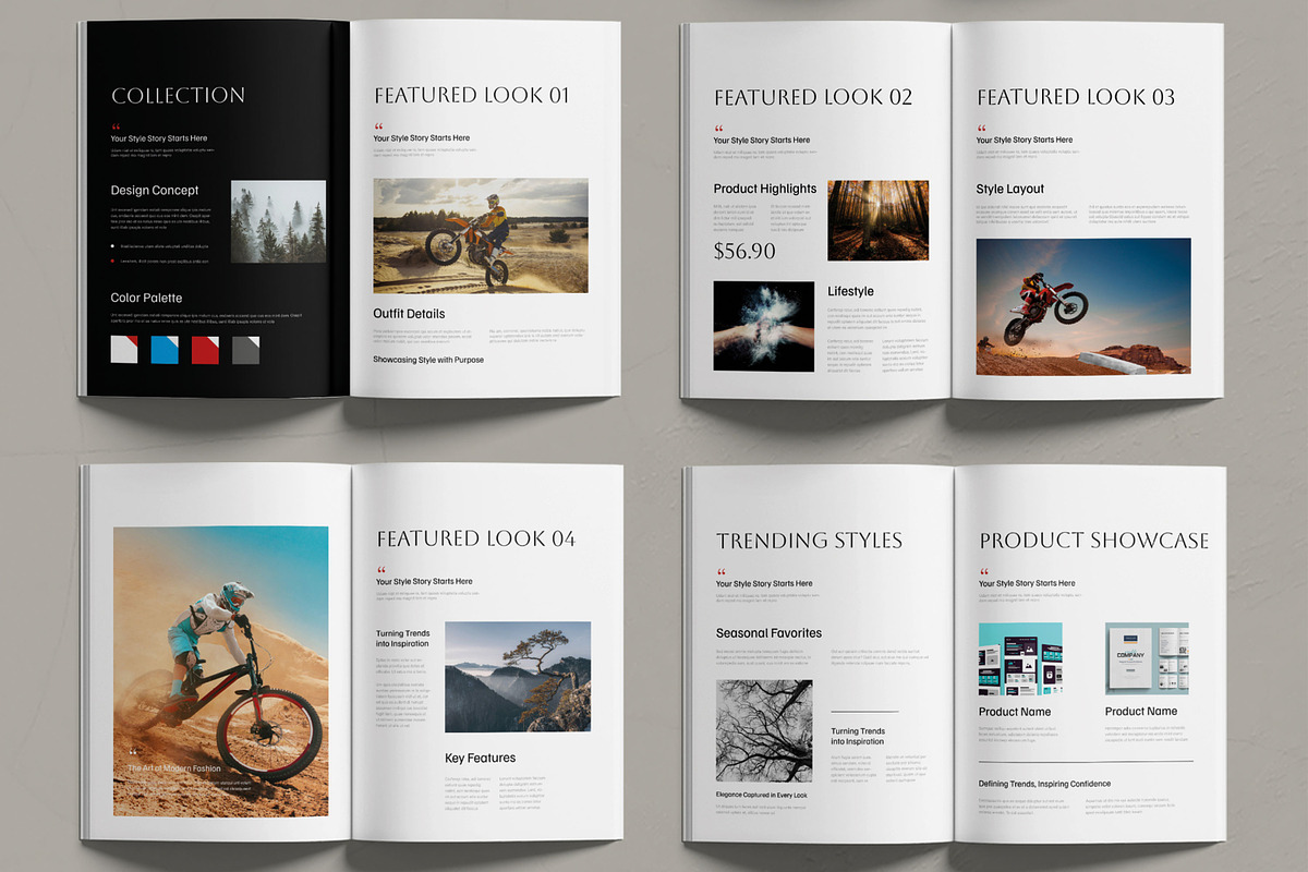 Fashion Lookbook Design Template, a Brochure Template by MightyDesign (Photo 3 of 6)