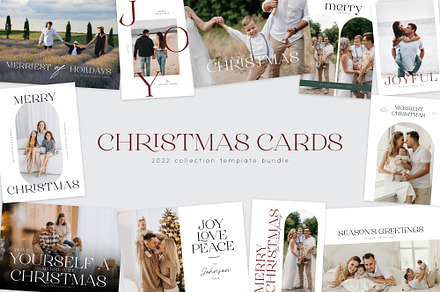 2022 Christmas Card Bundle, a Card Template by Always Templates