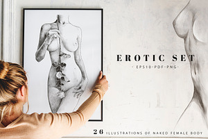 Set Of Erotic Illustrations